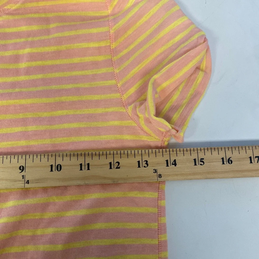 Free‎ People We The Free Striped T-Shirt Pink Yellow Summer Rose Combo XS NEW